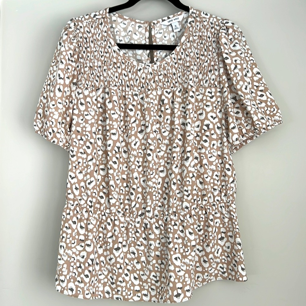 NINE WEST ANIMAL PRINT TOP